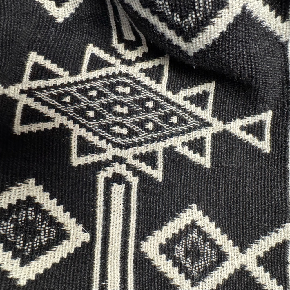 Sz M vintage Flashback southwest cropped black/white tapestry jacket NWOT🐸 - Picture 7 of 8